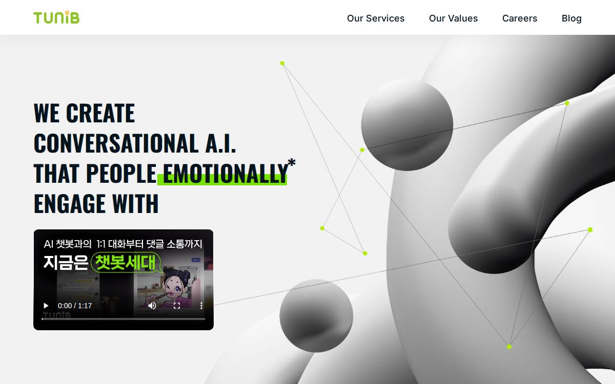 TUNiB website preview
