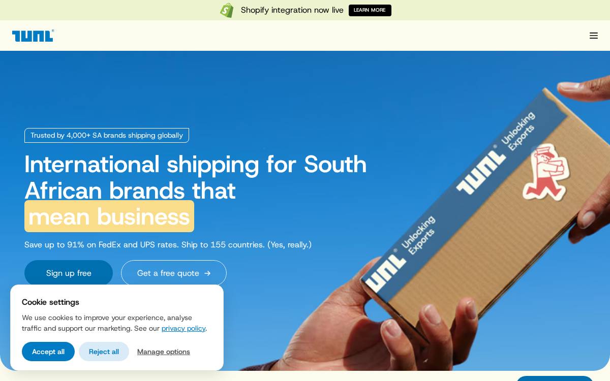 TUNL website preview