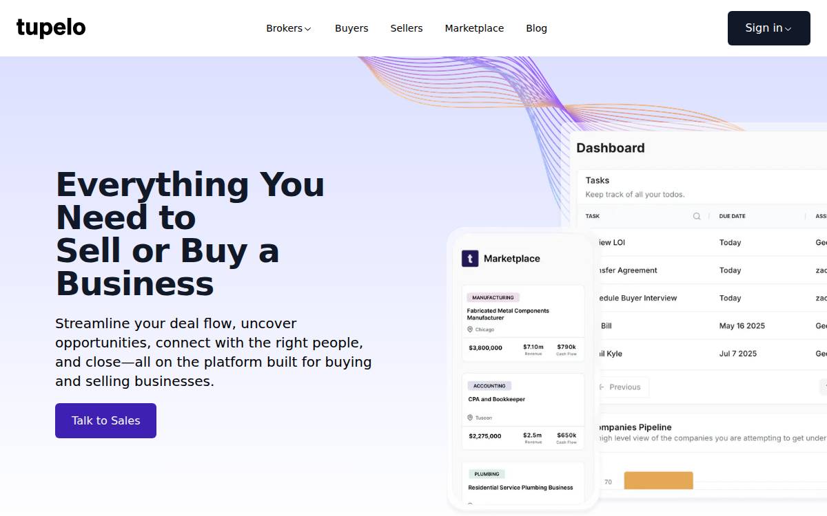 Tupelo website preview