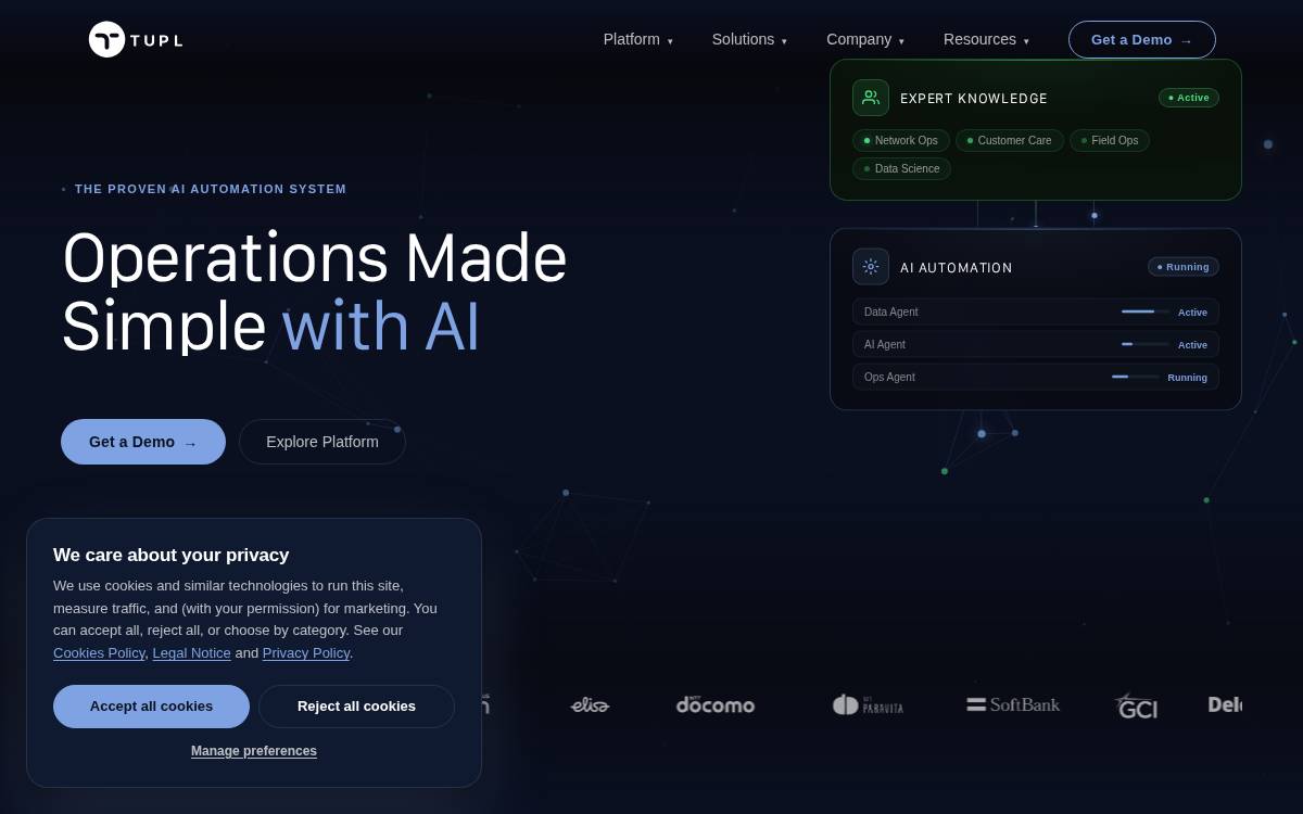 Tupl website preview