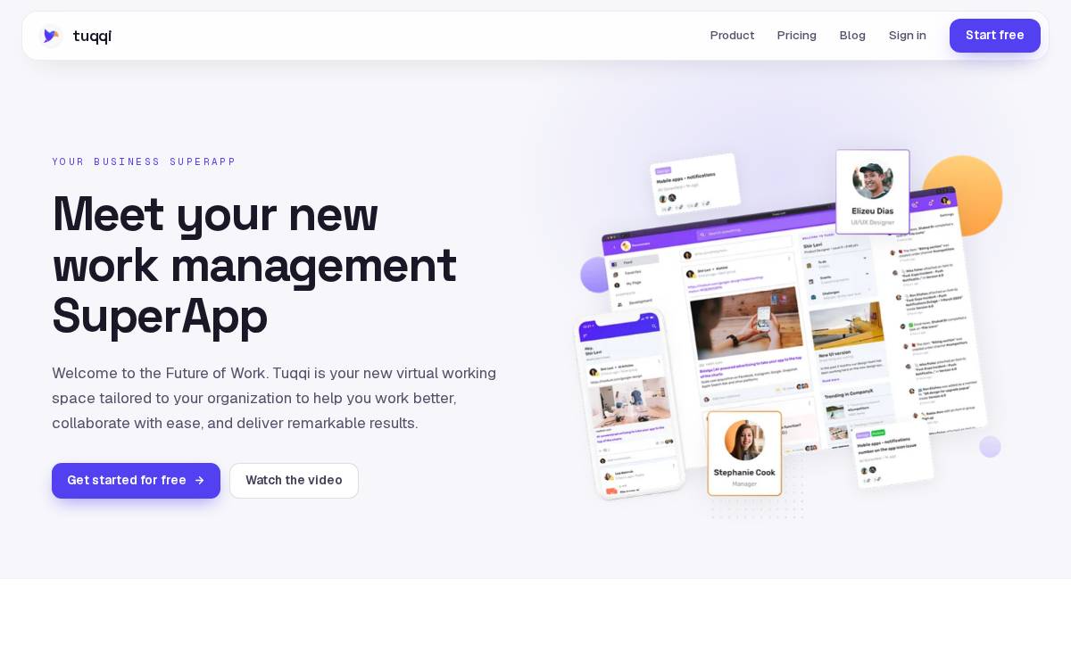 Tuqqi website preview
