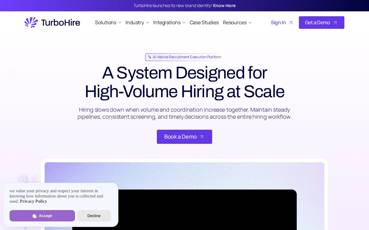 TurboHire website preview