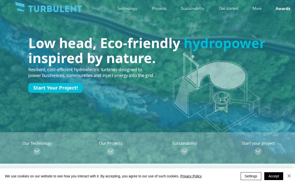 Turbulent website preview