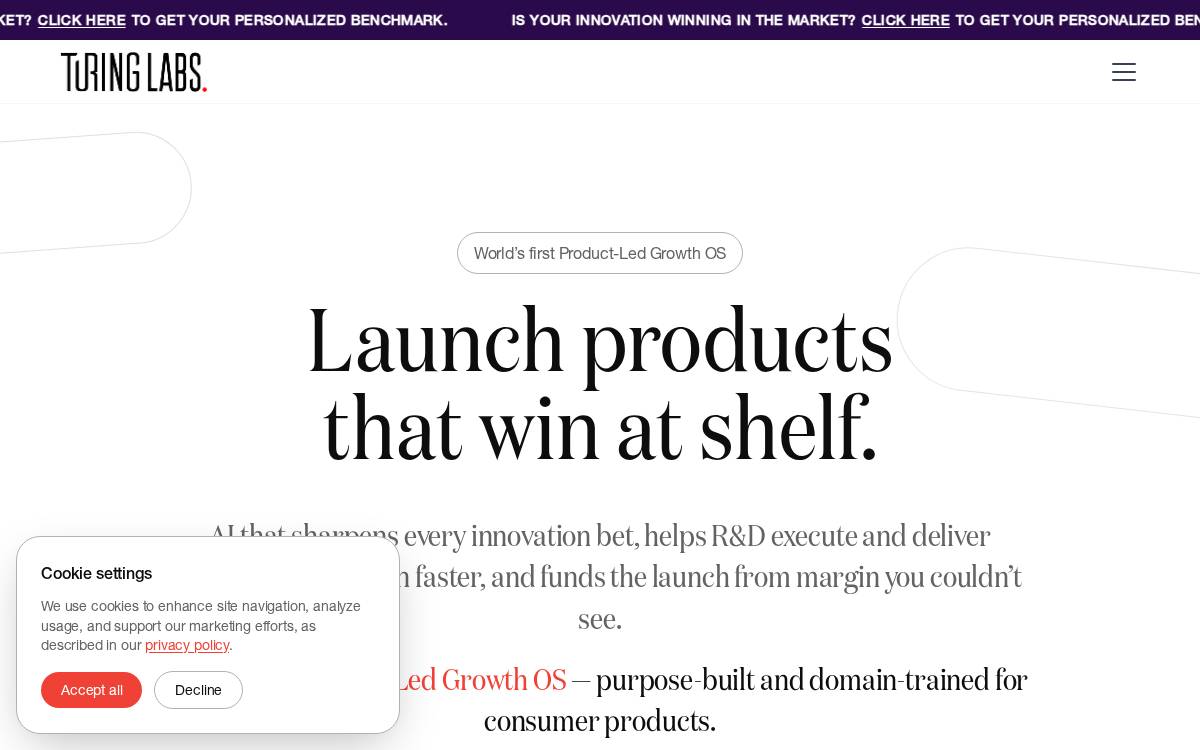 Turing Labs Inc. website preview