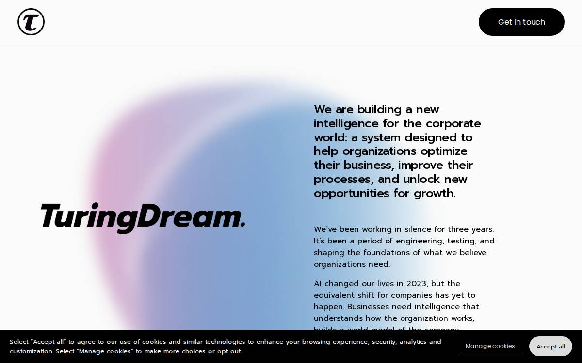 TuringDream website preview