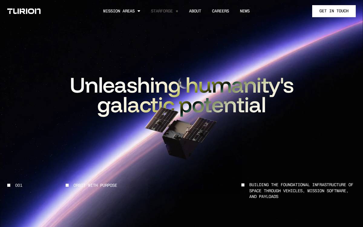 Turion Space website preview