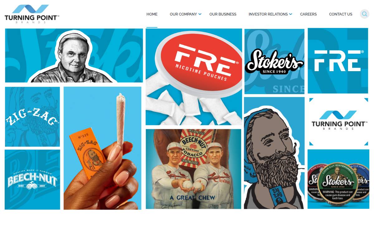 Turning Point Brands website preview