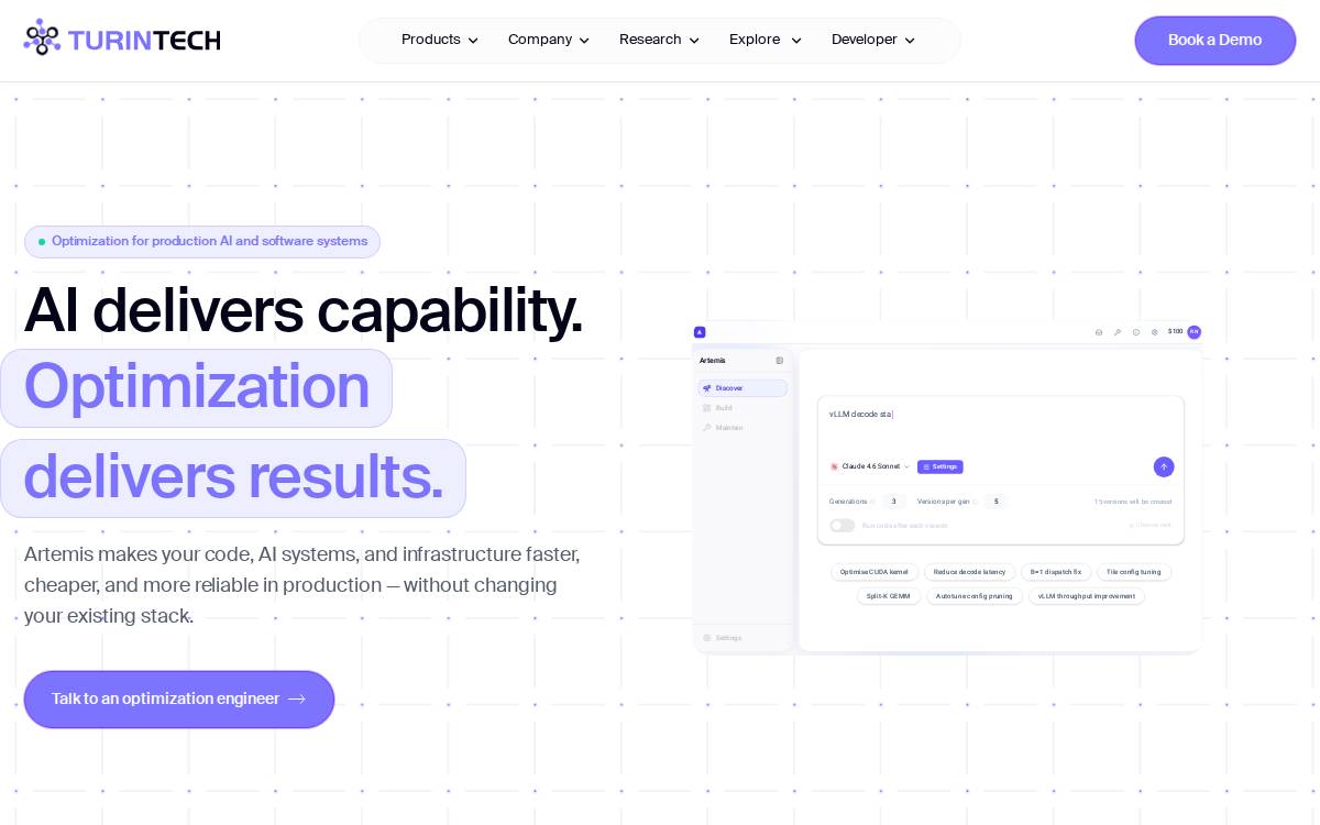 Turnintech website preview