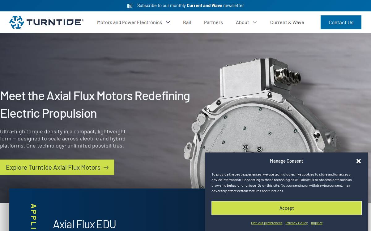 Turntide Technologies website preview
