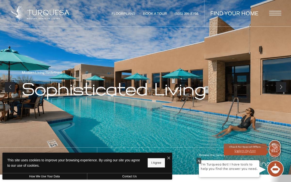Turquesa Apartments website preview