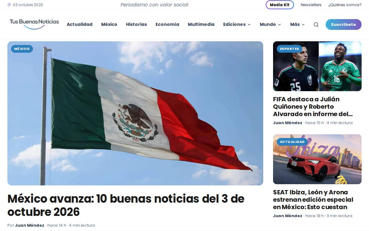 Tus buenas noticias website preview