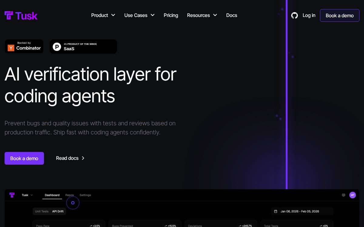 Tusk website preview