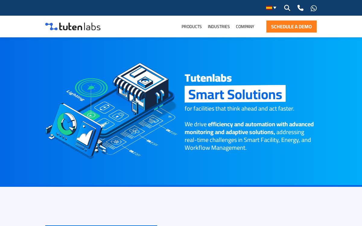 Tutenlabs website preview