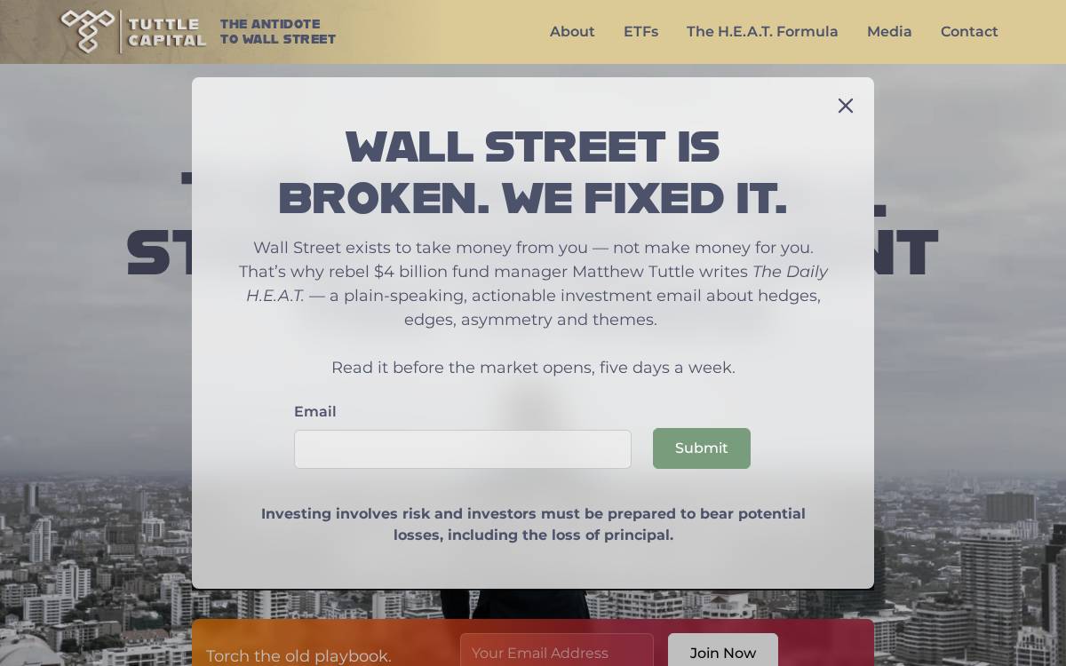 Tuttlecap website preview