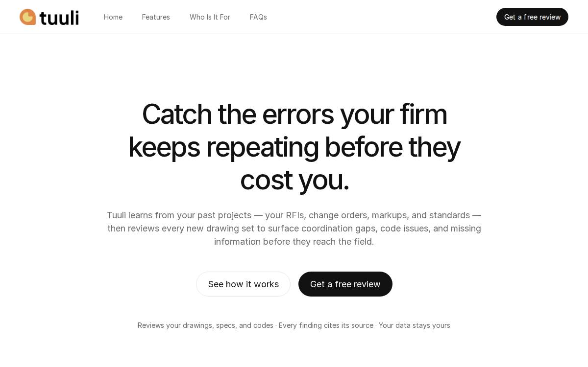 Tuuli website preview