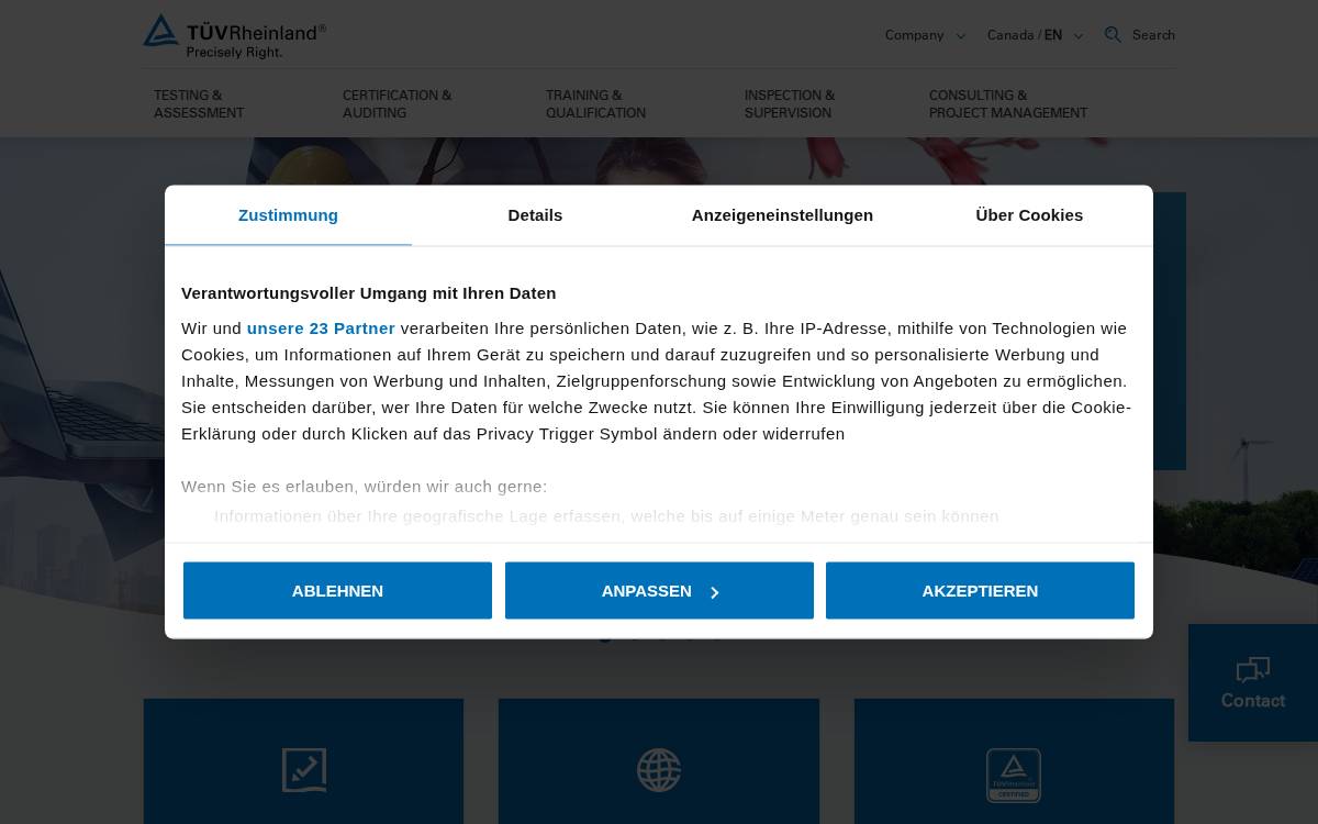 Tuv website preview