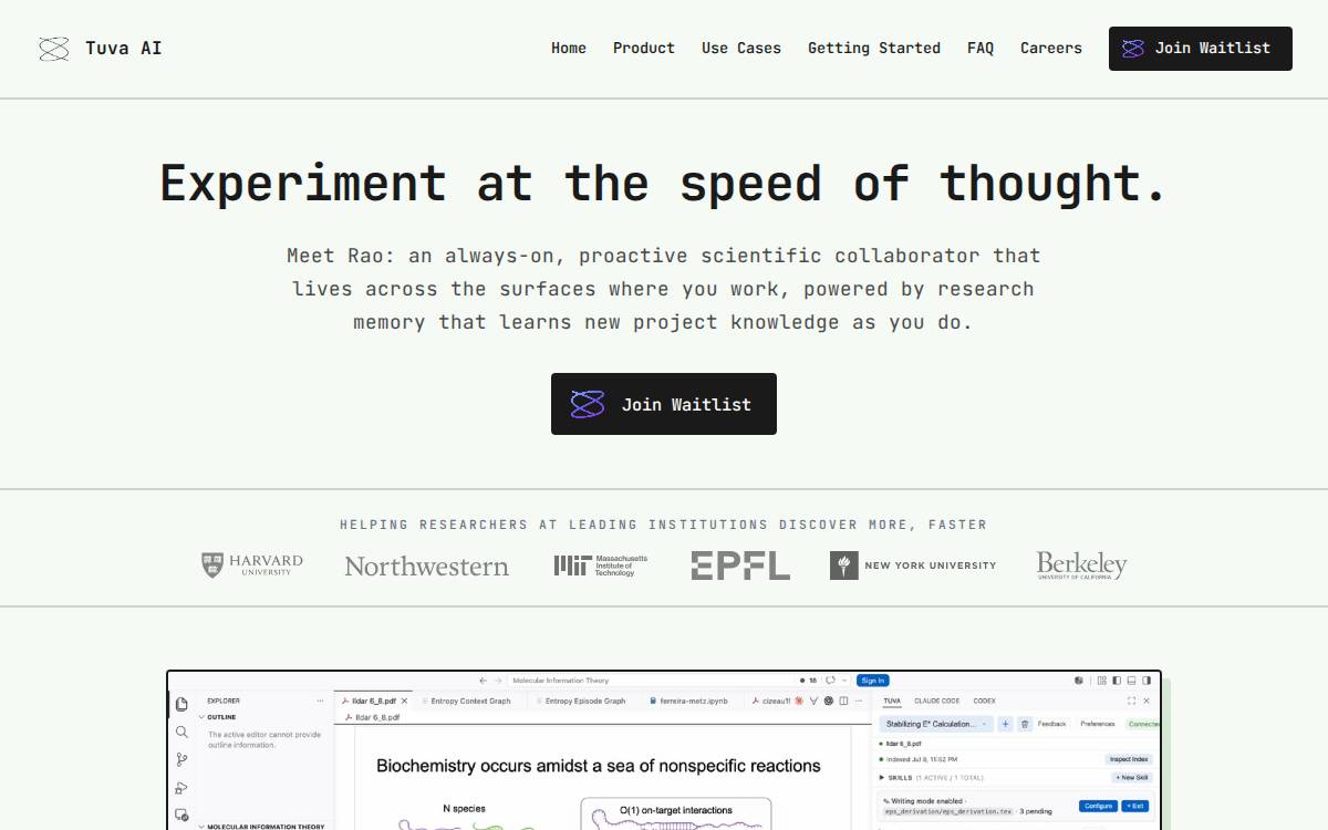 Tuva website preview