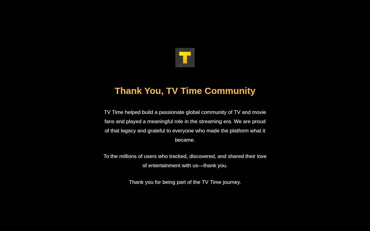 TV Time website preview