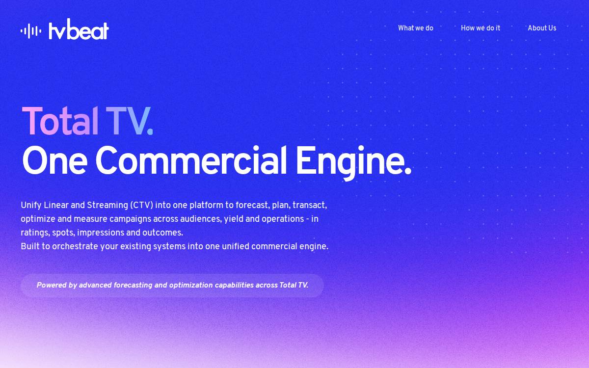 TVbeat website preview