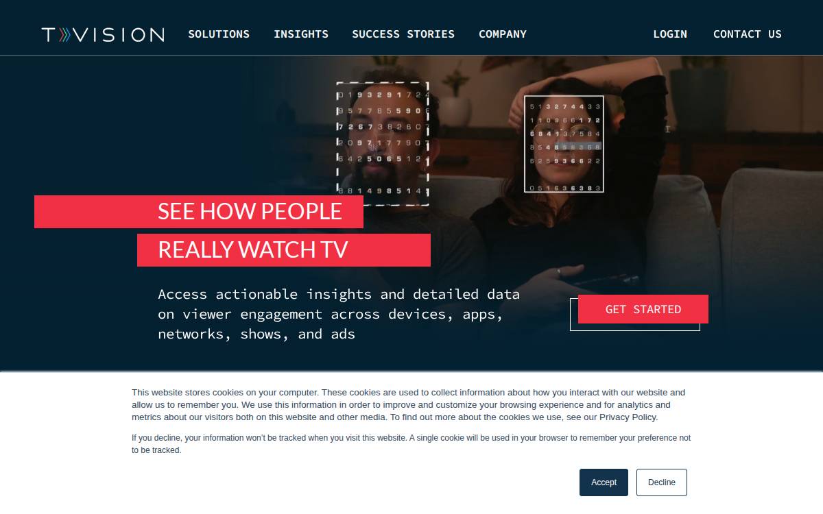 TVision Insights website preview