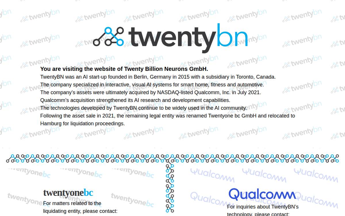 TwentyBN website preview