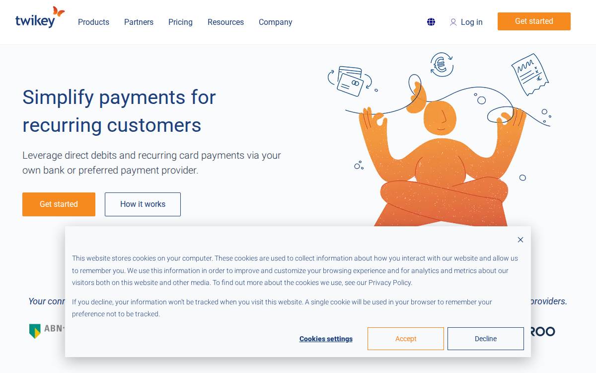 Twikey website preview