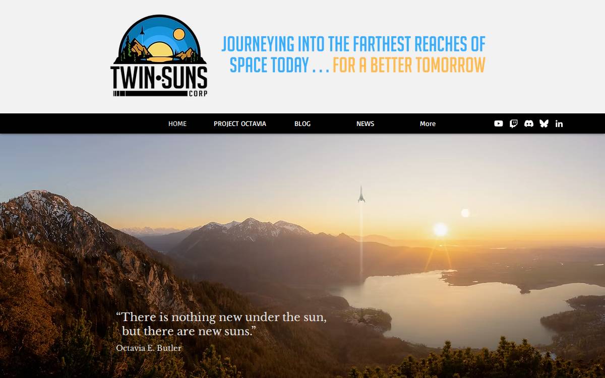 Twin Suns Corp website preview