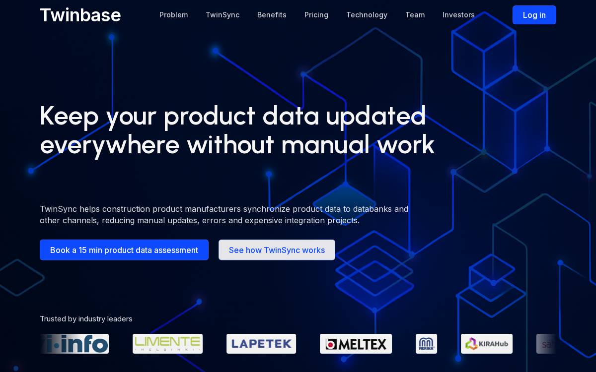 Twinbase website preview
