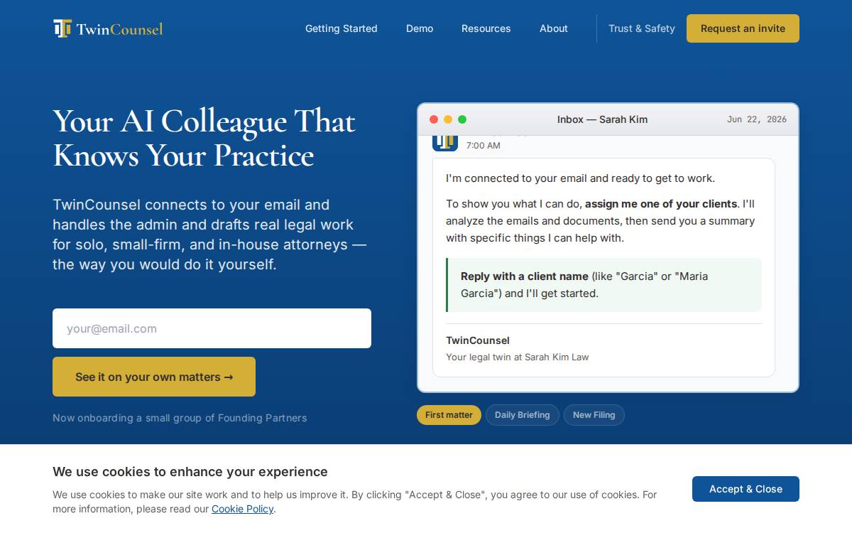 Twincounsel website preview