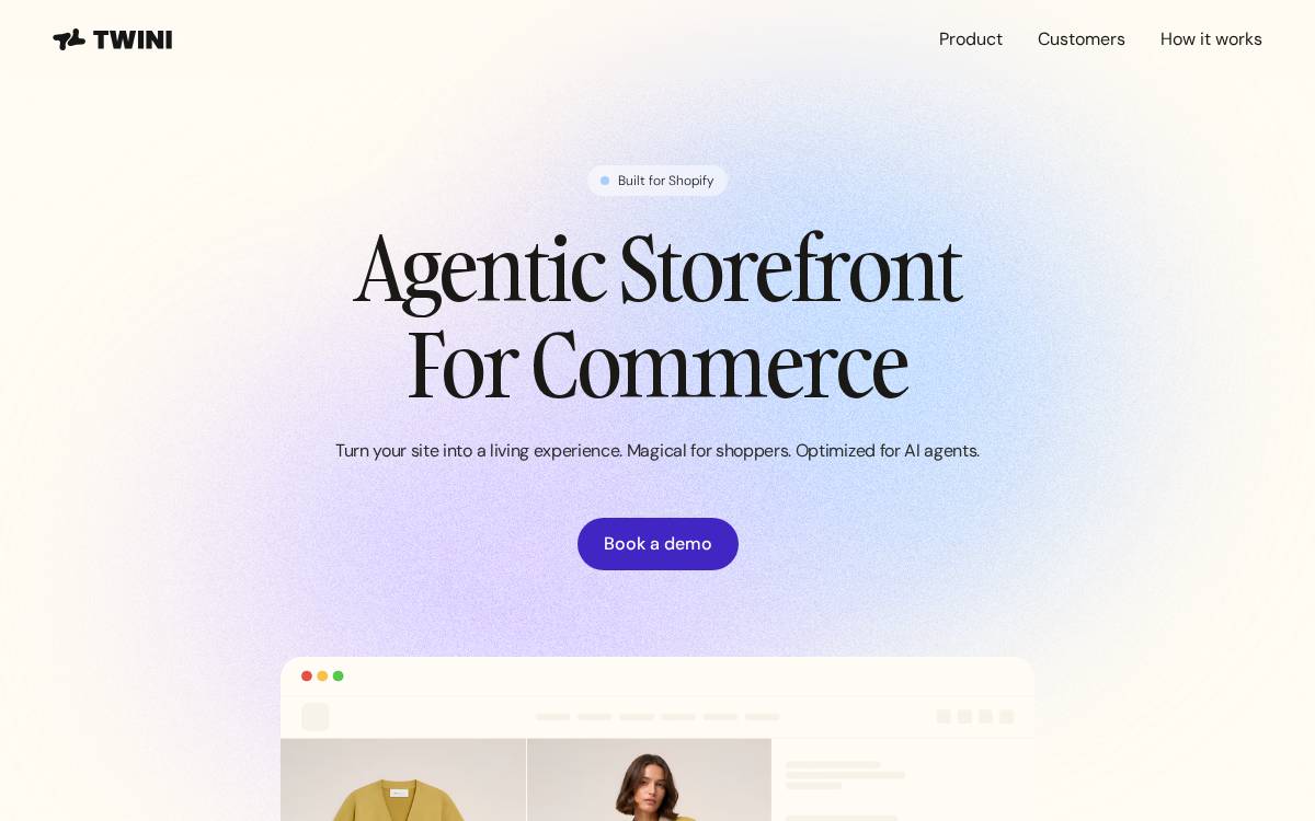 Twini website preview