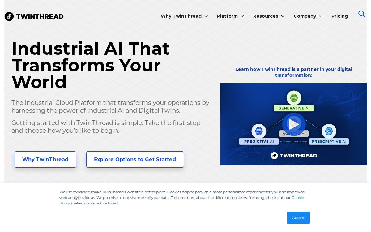 TwinThread website preview