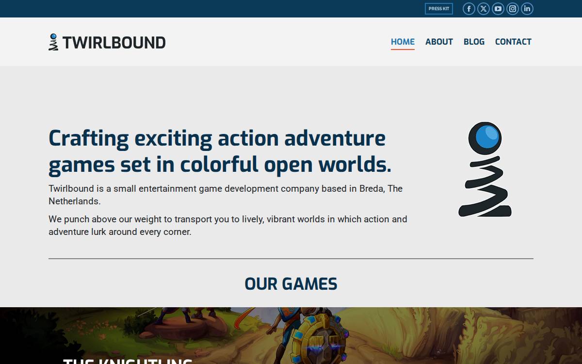 Twirlbound website preview
