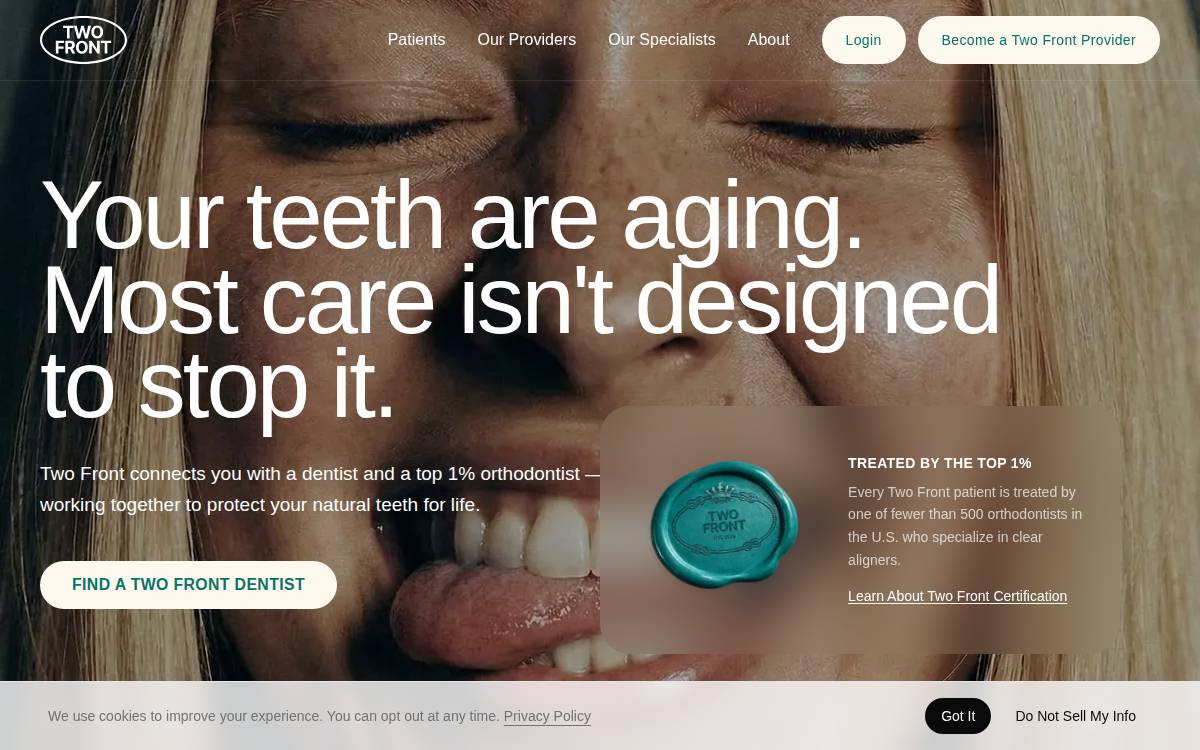 Two Front website preview