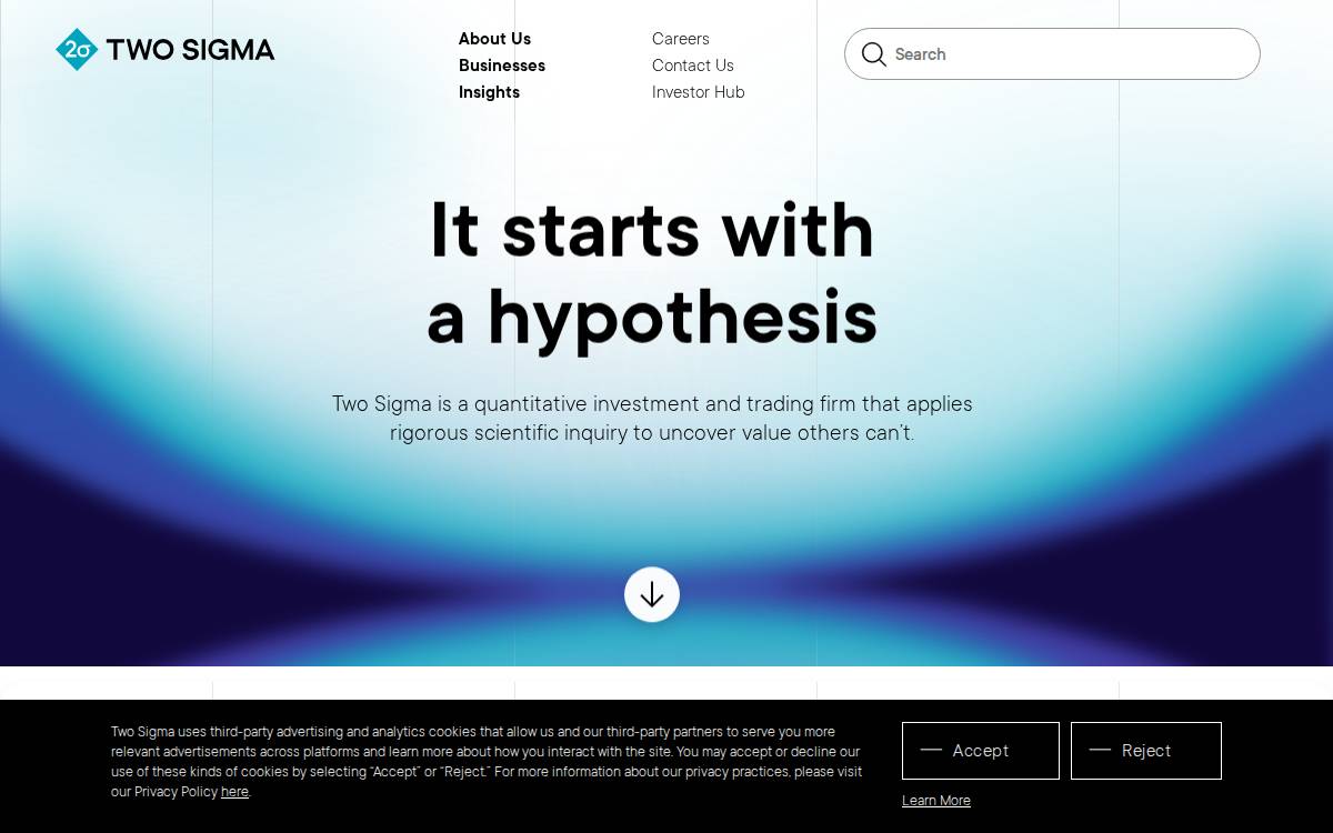 Two Sigma website preview