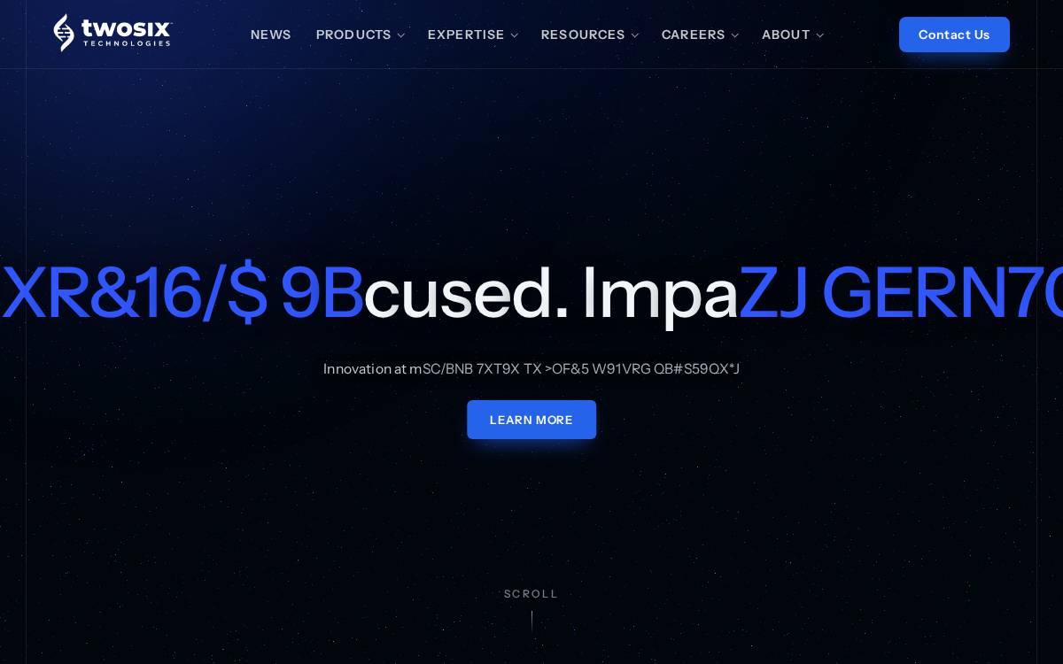 TwoSix Labs website preview