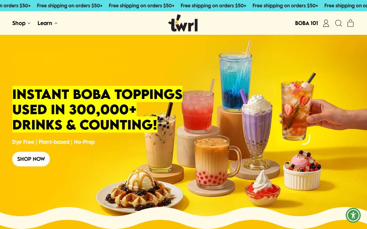 Twrlmilktea website preview