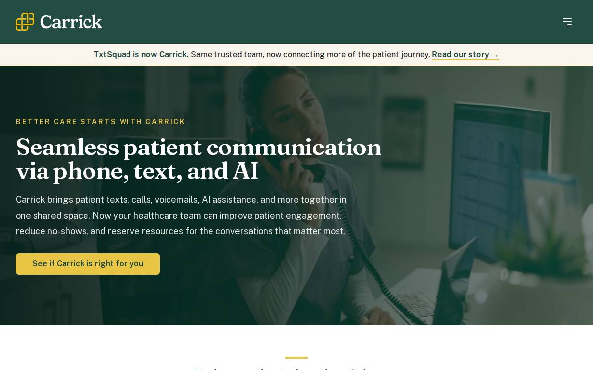 TxtSquad website preview