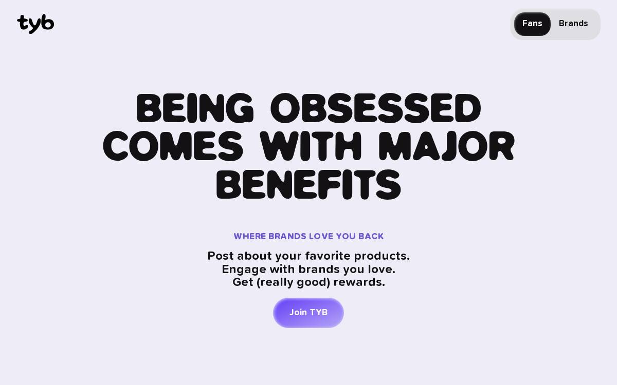 TYB website preview