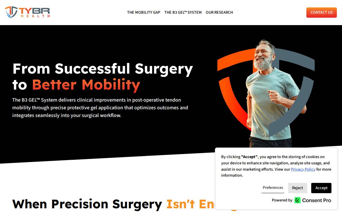 TYBR Health website preview