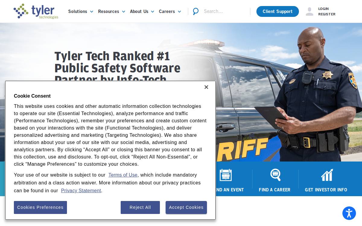 Tylertech website preview