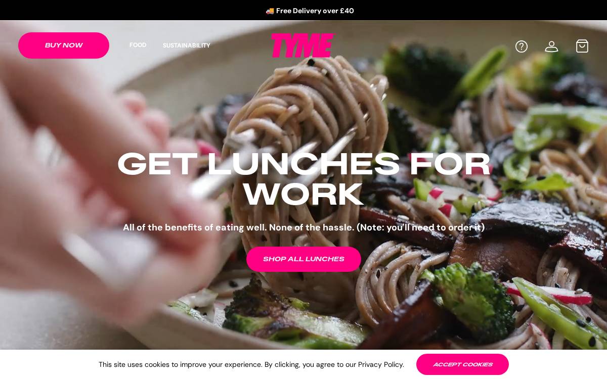 Tyme Food website preview
