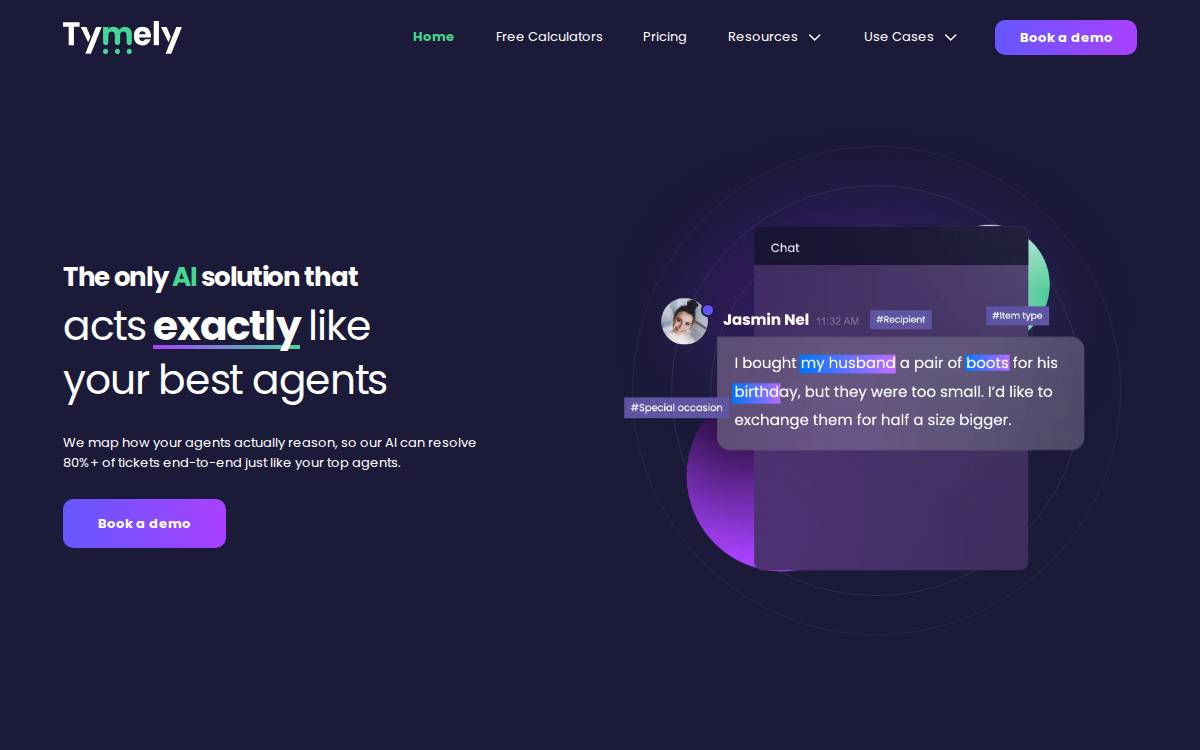 Tymely website preview