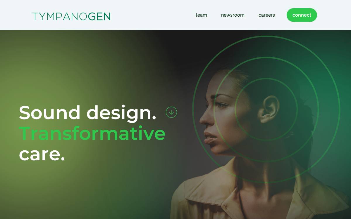 Tympanogen website preview