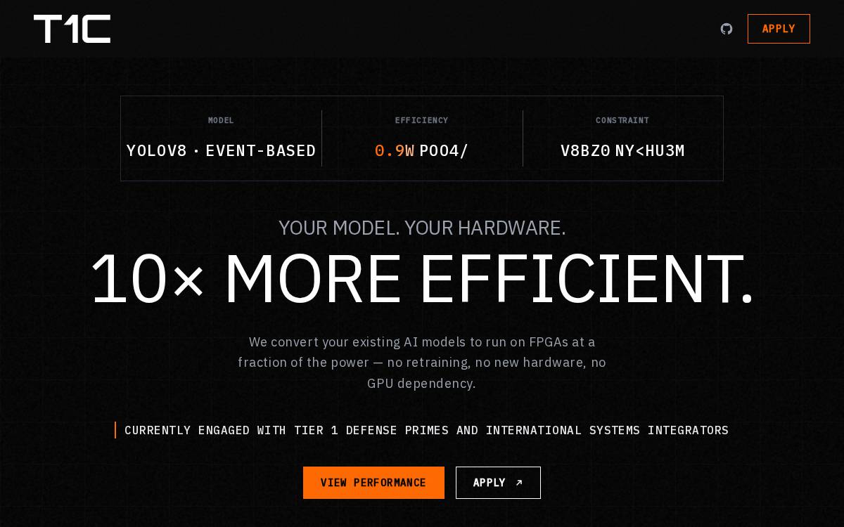 Type1Compute website preview