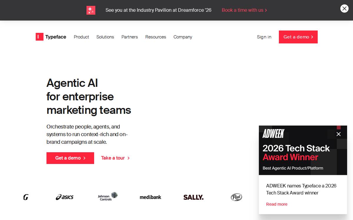 Typeface website preview
