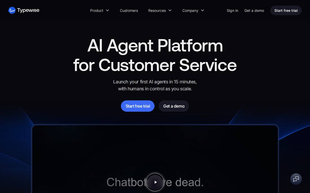 Typewise website preview