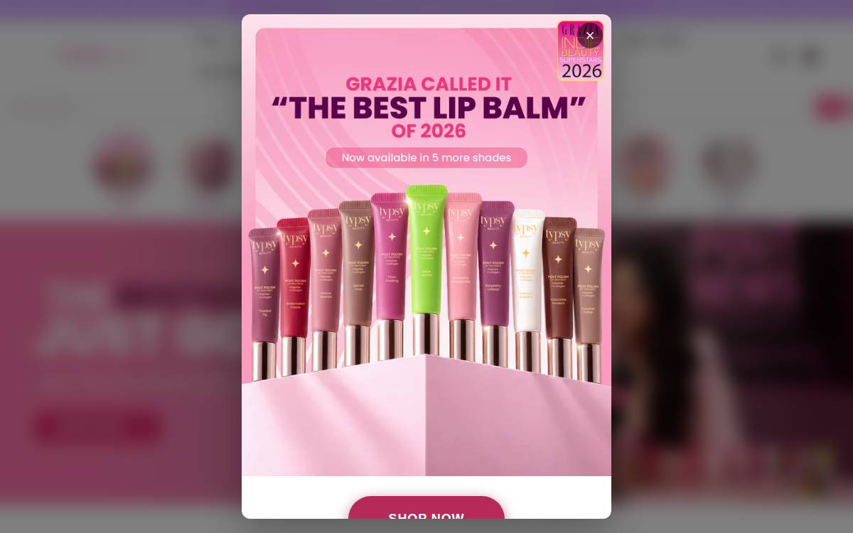 Typsy Beauty website preview