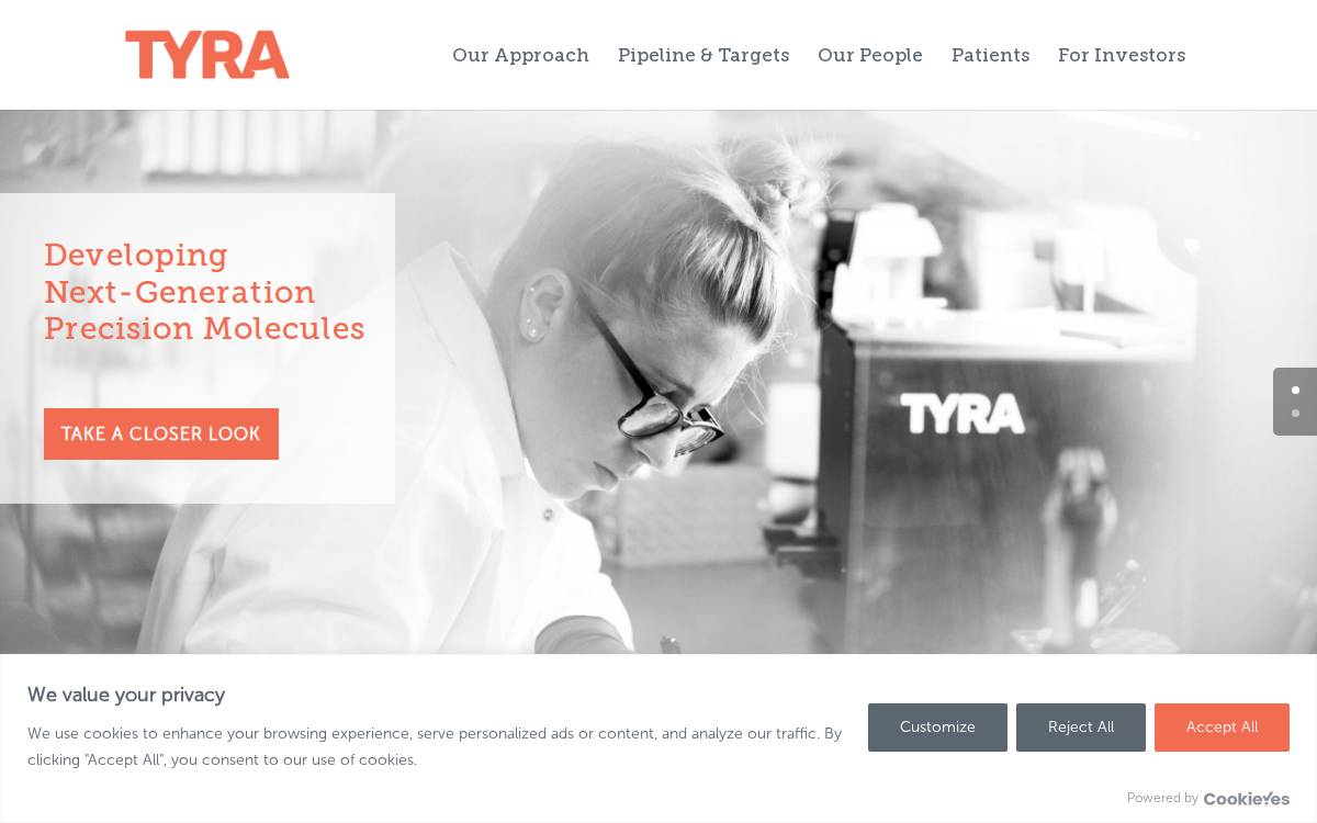 TYRA Biosciences website preview