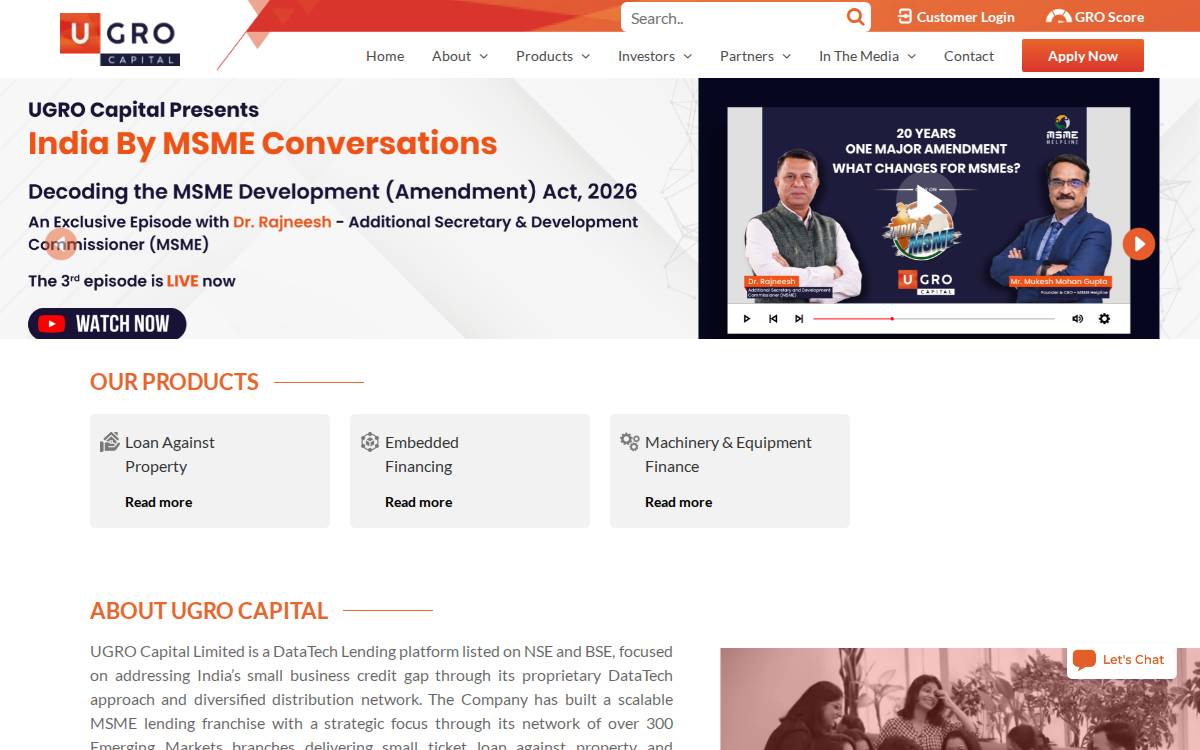 U GRO Capital website preview