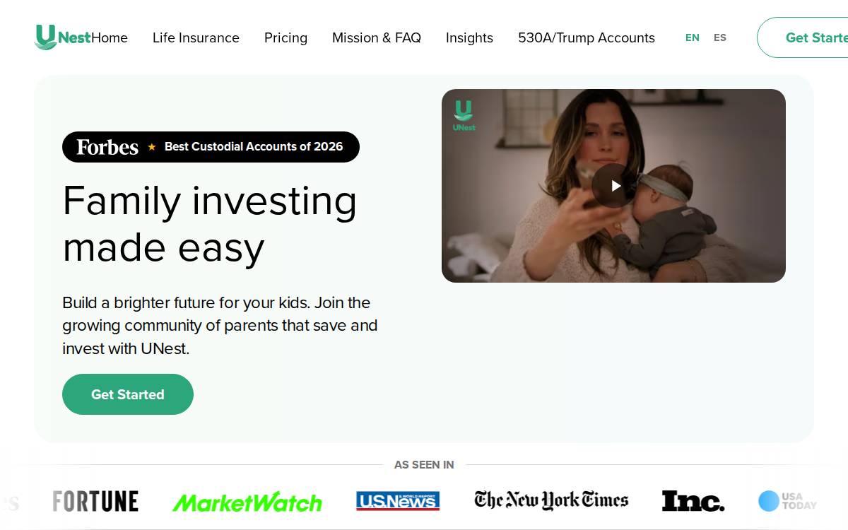 U Nest website preview